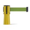 Montour Line Retractable Belt Barrier Cone Mount Yellow Case 9ft. Olive Belt CM115-YW-OL-90